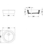 GALA EOS LAVOAR CU MONTAJ PE BLAT Ø39 CM - imagine 3