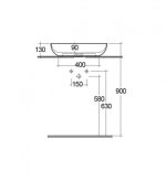 LAVOAR OVAL NEGRU MAT RAK FEELING 55X35 CM - imagine 2