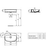 IDEAL STANDARD DEA LAVOAR 62X43 CM - imagine 3