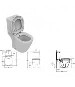 IDEAL STANDARD CONNECT VAS WC CU FUNCTIE DE BIDEU, 36X66 CM - imagine 5