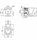 IDEAL STANDARD CONNECT AIR AQUABLADE VAS WC SUSPENDAT, CAPAC SOFT - imagine 4