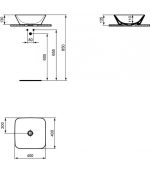 LAVOAR PE BLAT IDEAL STANDARD CONNECT AIR 40X40 - imagine 3