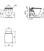 IDEAL STANDARD STRADA II AQUABLADE VAS WC SUSPENDAT, CAPAC SOFT - imagine 3