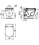 IDEAL STANDARD TESI VAS WC SUSPENDAT + CAPAC SOFT-CLOSE - imagine 5