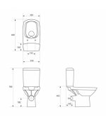 SET VAS WC CERSANIT CARINA NEW CLEAN ON - imagine 3