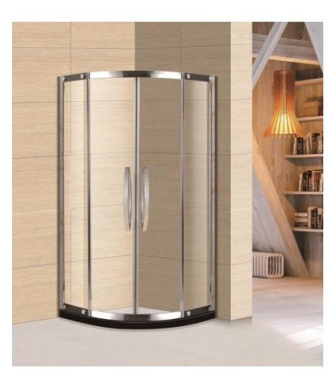 CABINA DE DUS LUX 80X80 SEMI-ROTUND