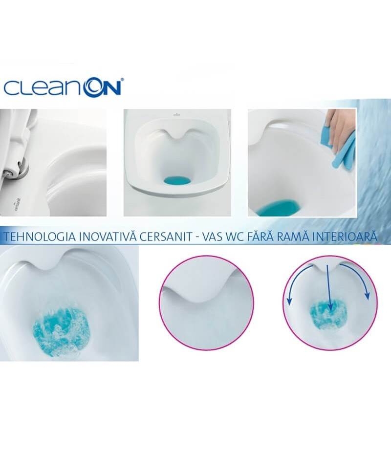 SET VAS WC CERSANIT CARINA NEW CLEAN ON - imagine 6