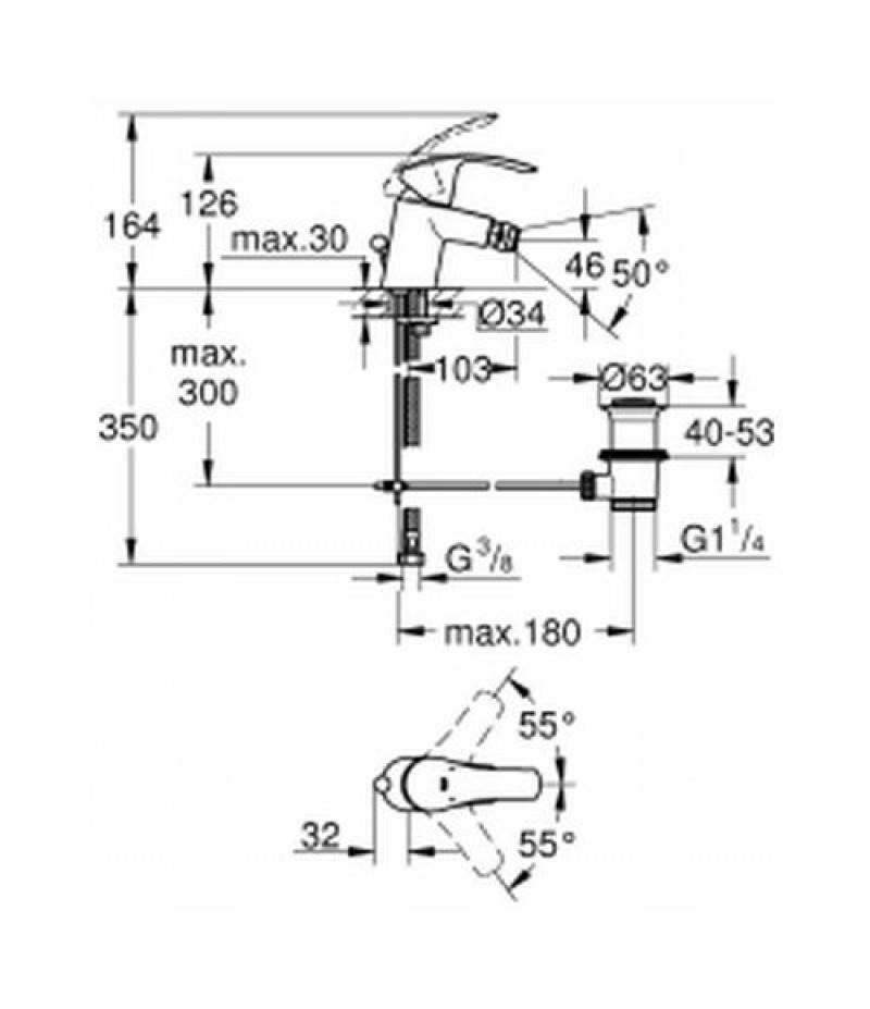 BATERIE BIDEU, GROHE EUROSMART NEW - imagine 2