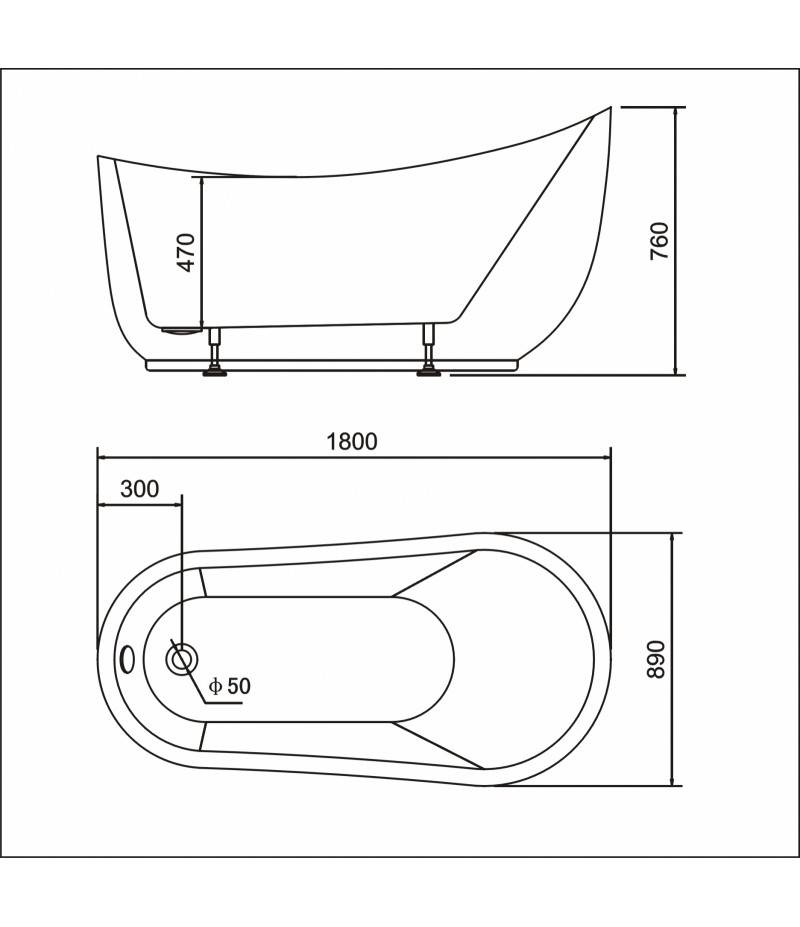 CADA ACRIL FREESTANDING 1800X800 - imagine 2