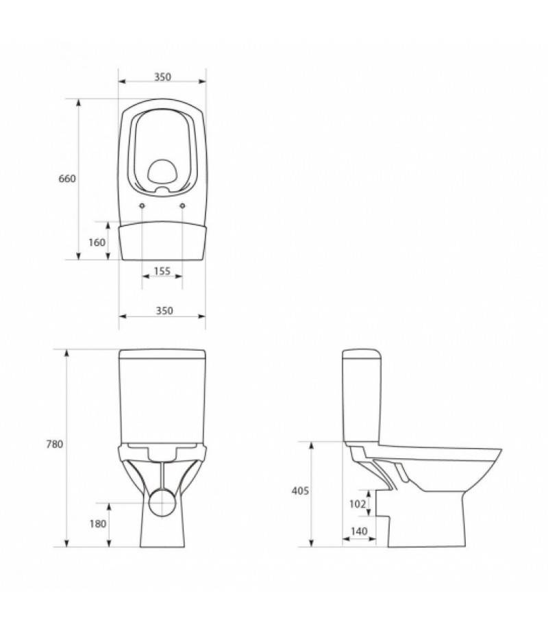 SET VAS WC CERSANIT CARINA NEW CLEAN ON - imagine 3
