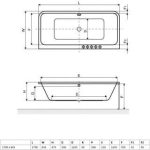 Cada acrilica Radaway Arania 180x85 cm Cod: WA1-46-180x085U - imagine 3