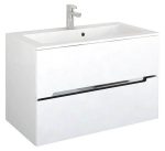 Set PROMO mobilier cu lavoar Oristo Silver 90x45x55 cm alb lucios Cod: ORS33-SD2S-90-1+ORSUME-SI-90-92