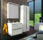 Set PROMO mobilier cu lavoar Oristo Silver 90x45x55 cm alb lucios Cod: ORS33-SD2S-90-1+ORSUME-SI-90-92 - imagine 2