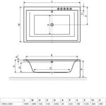 Cada acrilica Radaway Itea Lux 190x120 cm, Cod: WA1-29-190x120U - imagine 3