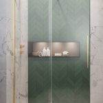 PARAVAN DUS FURO WALK-IN GOLD 100 CM