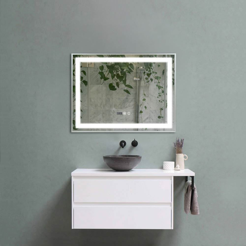 oglinda-baie-100x70 OGLINDA LED 100/70 RAMA - imagine 1
