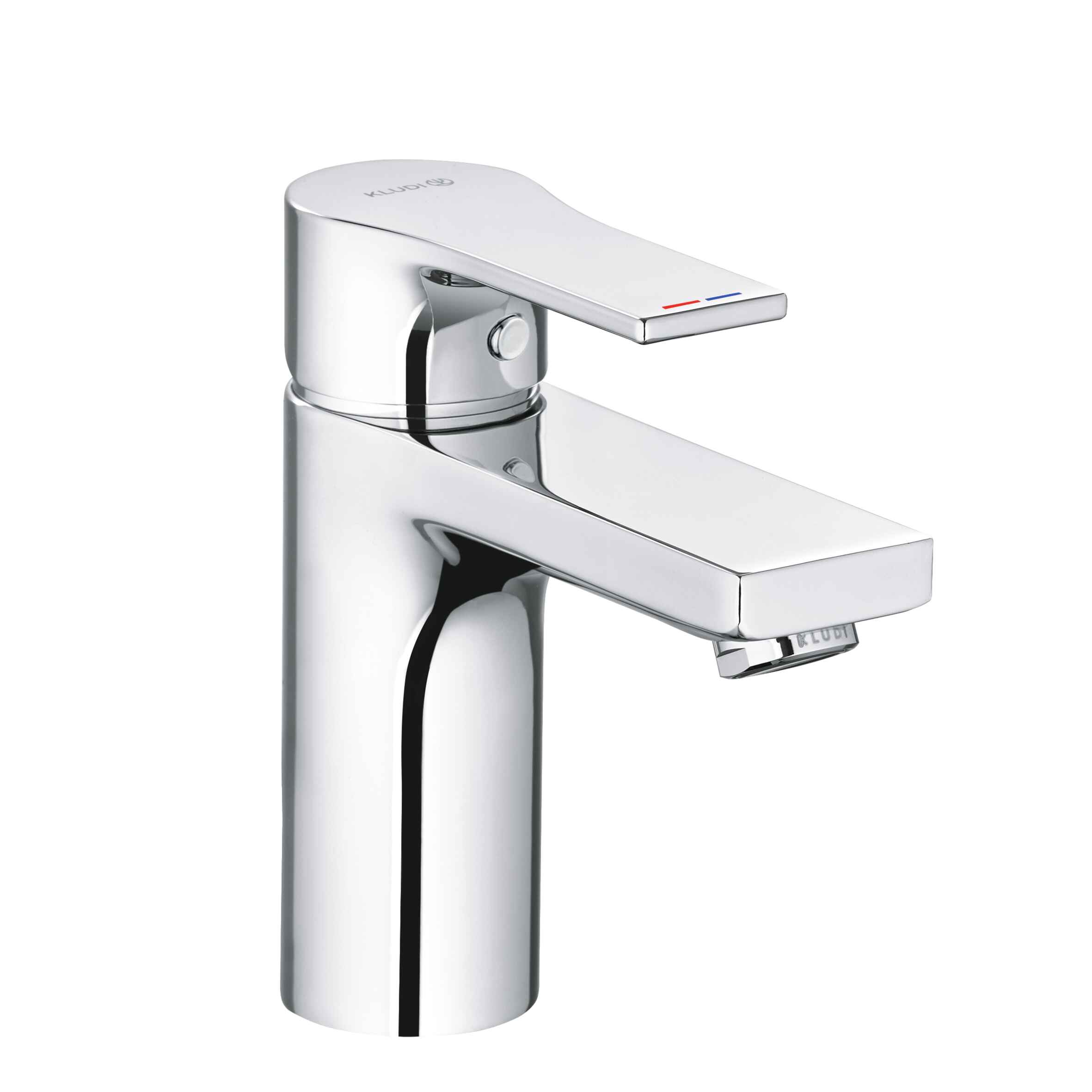 BATERIE LAVOAR ZENTA SL 100, CU MANER PLIN SI VENTIL PUSH-OPEN, CROM - imagine 1