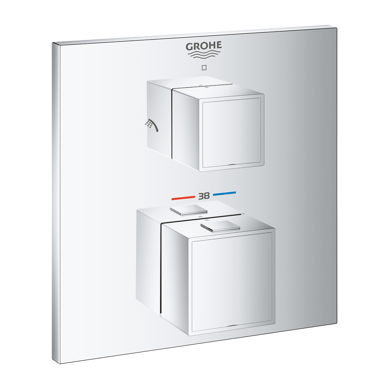 ORNAMENT BATERIE CADA INCASTRATA GROHTHERM CUBE CU 2 IESIRI PT SMARTBOX - imagine 1