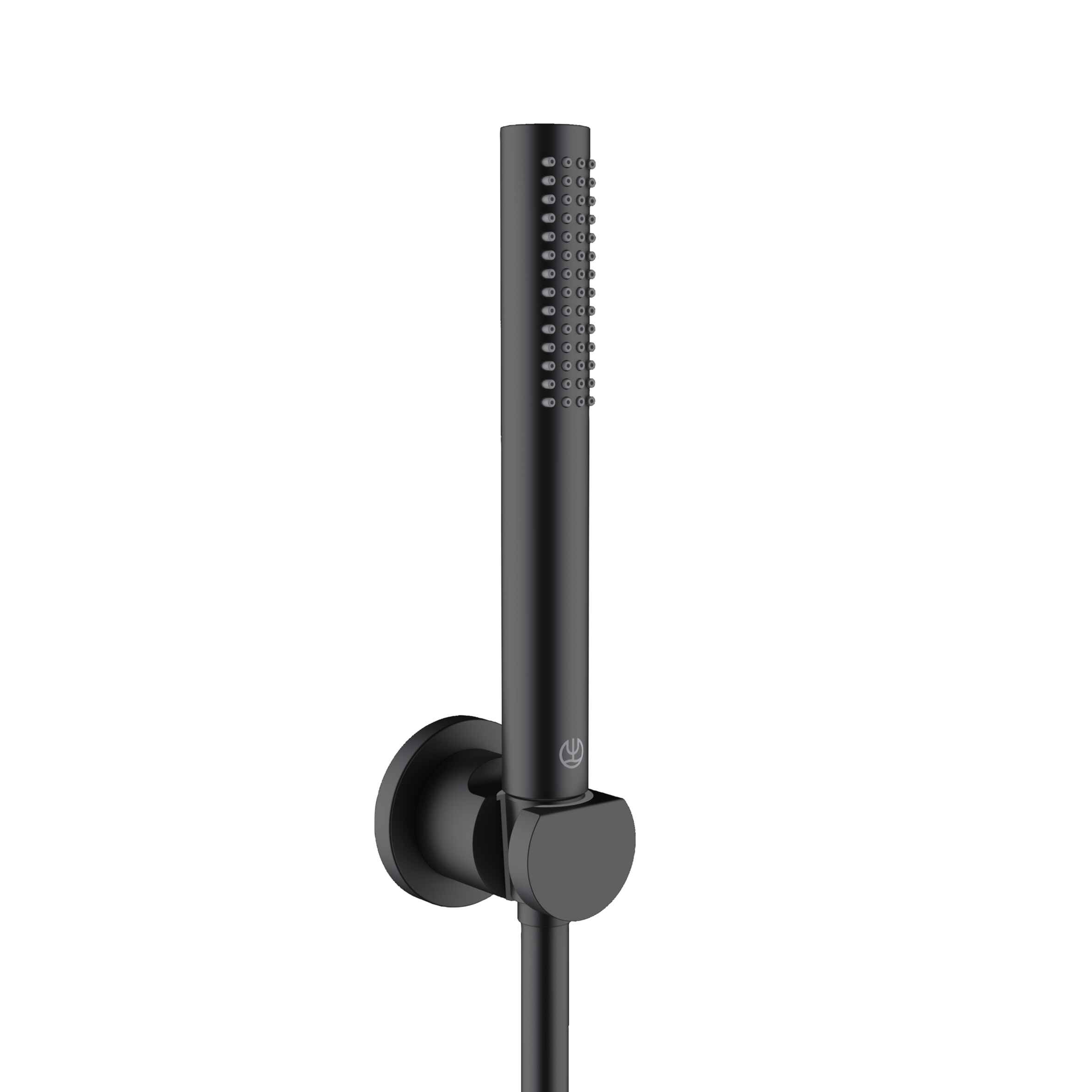 SET DUS KLUDI NOVA FONTE PURISTIC, CU PORTER NEGRU MAT - imagine 1