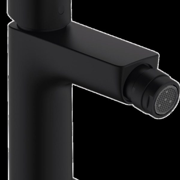 BATERIE BIDEU LOGIS FINE 110 CU VENTIL POP UP, NEGRU MAT