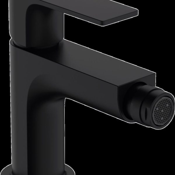 BATERIE BIDEU REBRIS E CU VENTIL POP UP, NEGRU MAT