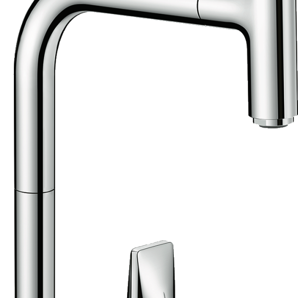 BATERIE BUCATARIE M7119-H200, 2 GAURI, CU PIPA EXTRACTIBILA, CROM