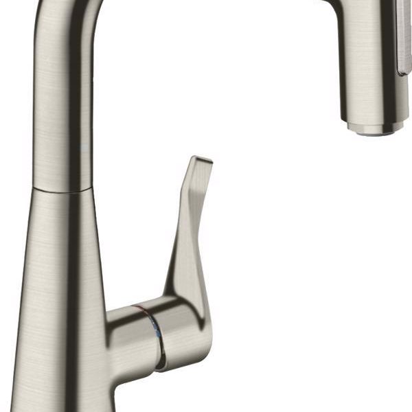 BATERIE BUCATARIE METRIS SELECT M71 240, CU PIPA EXTRACTIBILA, 2 JETURI, STAINLESS STEEL