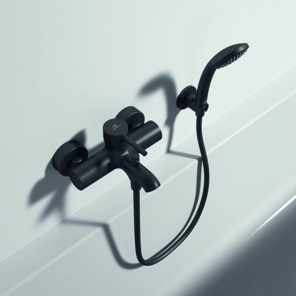 BATERIE CADA/DUS CERALINE CU ACCESORII NEGRU MAT