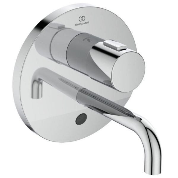 BATERIE ELECTRONICA CERAPLUS DE PERETE CU PIPA 150 MM,CROM