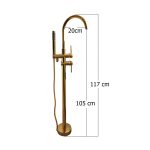 Baterie cada freestanding FF012 auriu - imagine 3