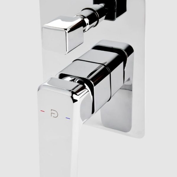 BATERIE INCASTRATA CADA/DUS BRINA CU 2 IESIRI, CROM