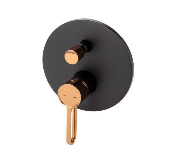 BATERIE INCASTRATA CADA/DUS ZAFFIRO CU 2 IESIRI, NEGRU-ROZ AURIU