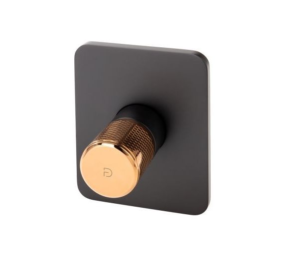 BATERIE INCASTRATA DUS ARDESIA CU 1 IESIRE, NEGRU-ROZ AURIU