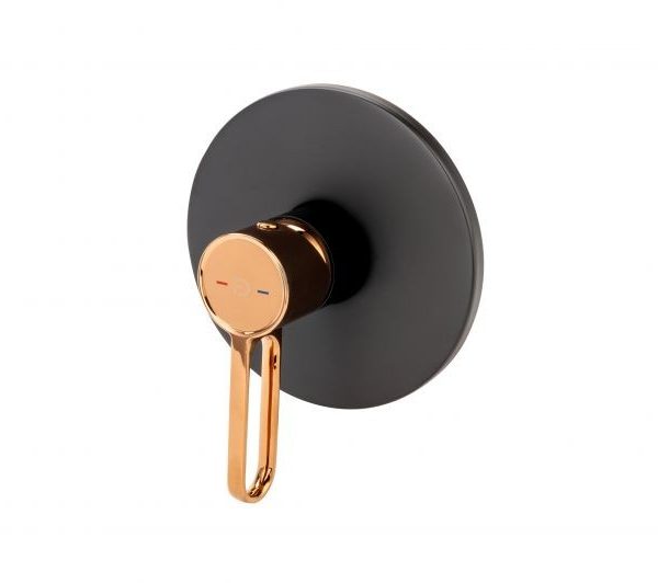 BATERIE INCASTRATA DUS ZAFFIRO CU 1 IESIRE, NEGRU-ROZ AURIU