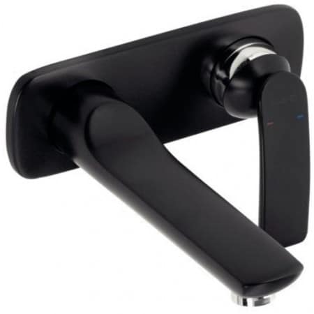 BATERIE LAVOAR DE PERETE BALANCE, PIPA 185 MM NEGRU MAT / CROM