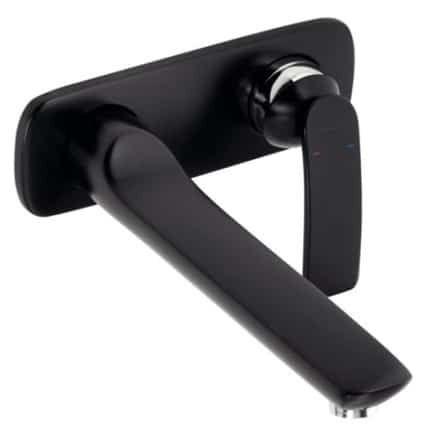 BATERIE LAVOAR DE PERETE BALANCE, PIPA 235 MM NEGRU MAT/CROM