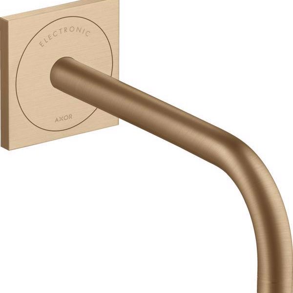 BATERIE LAVOAR ELECTRONICA AXOR UNO, CU MONTAJ PE PERETE SI PIPA 225MM, BRUSHED BRONZE