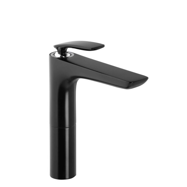 BATERIE LAVOAR INALTA 212 MM BALANCE NEGRU MAT / CROM