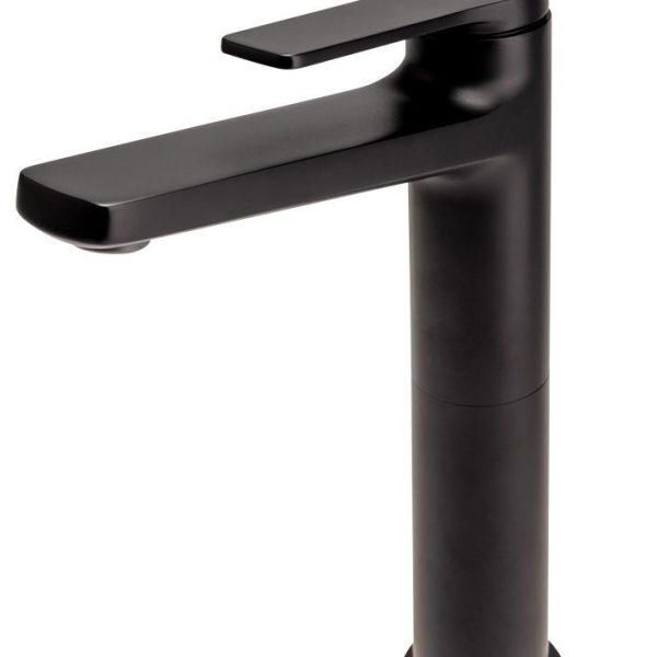 BATERIE LAVOAR INALTA SEPPIA CU VENTIL CLICK-CLACK, NEGRU