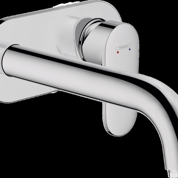 BATERIE LAVOAR LOGIS FINE CU MONTAJ PE PERETE SI PIPA 205MM, CROM