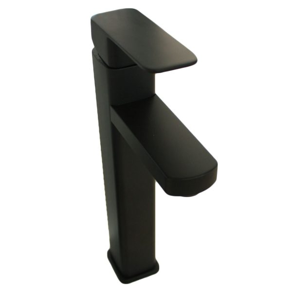Baterie lavoar negru mat, inalta
