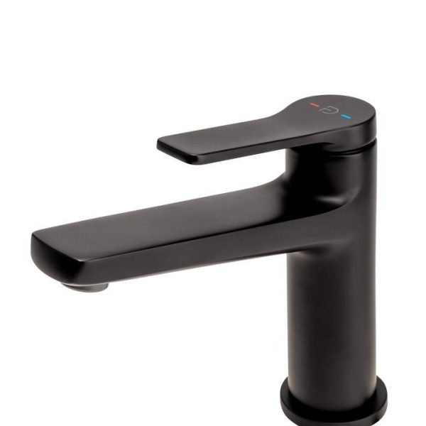 BATERIE LAVOAR SEPPIA CU VENTIL CLICK-CLACK, NEGRU