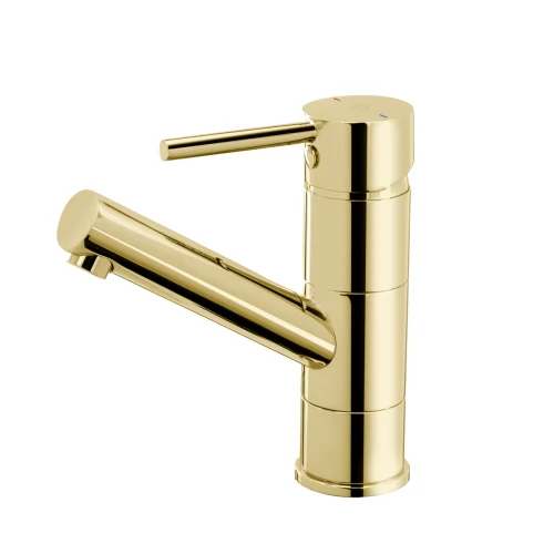 BATERIE STATIVA LAVOAR CU PIPA MOBILA FLUSSO , VENTIL CLICK-CLACK , AURIU LUCIOS