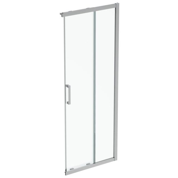 CABINA DE DUS PATRATA CONNECT 2, 80X80CM, H. 195, USI CULISANTE, STICLA 6MM TRATATA IDEALCLEAN, PROFIL CROM (NECESAR 2 BUC PT A FORMA O CABINA)