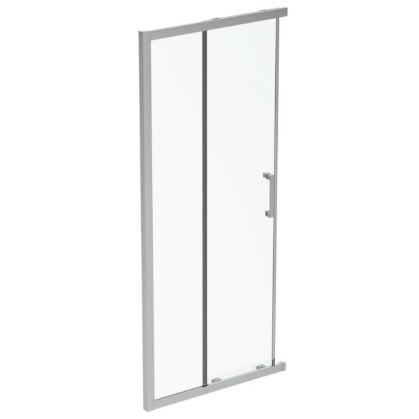 CABINA DE DUS PATRATA CONNECT 2, 90X90CM, H. 195, USI CULISANTE, STICLA 6MM TRATATA IDEALCLEAN, PROFIL CROM (NECESAR 2 BUC PT A FORMA O CABINA)