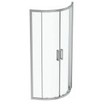 CABINA DE DUS SEMIROTUNDA CONNECT 2, 80X80CM, H. 195, USI CULISANTE, STICLA 6MM TRATATA IDEALCLEAN, PROFIL CROM