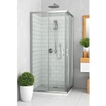 CABINA DUS DREPTUNGHIULARA 120X80 CU DOUA USI CULISANTE, PROFIL CROM, STICLA TRANSPARENTA LLS2/1200X800
