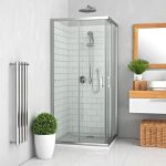 CABINA DUS PATRATA 90X90 CU DOUA USI CULISANTE,PROFIL CROM,STICLA TRANSPARENTA LLS2/900