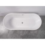 Cada baie freestanding cu riflaj elves 170x75x58 - imagine 4