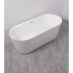 Cada baie freestanding cu riflaj elves 170x75x58 - imagine 5